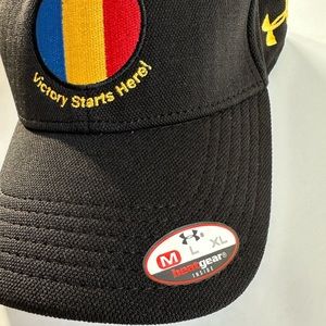 📌 NWT Army Strong Romania Chad 🇷🇴 Flag Logo headwear hat Under Armour Heatgear M